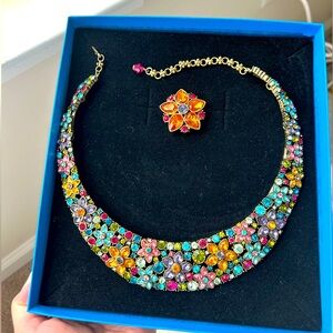 Heidi Daus “FANTASY IN FLORALS" Necklace & Brooch
